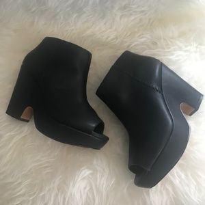 Torrid Black Peep Toe Boots Size 10.5